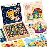 GEMEM Montessori Gear Puzzle Game,Gears Toy,Montessori Screw Board Toy, Wooden Gear Building Set for Kids Ages 3-8,STEM Educational Toys for Fine Motor Skills Development