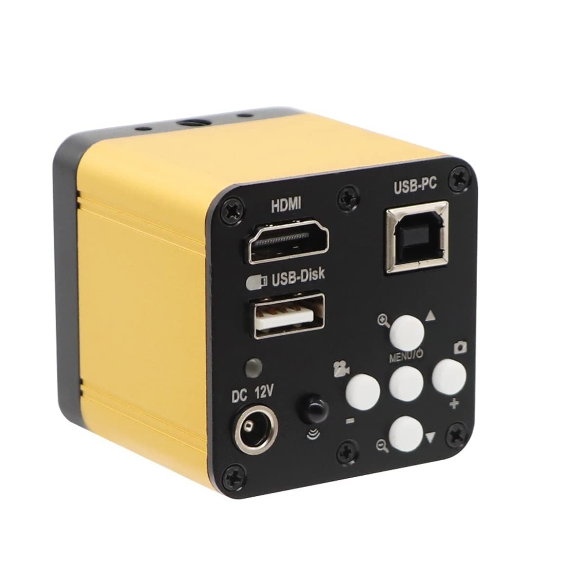 Zestaw akcesoriów do mikroskopu H_DMI kamera mikroskopowa 2MP 30FPS 1080P USB cyfrowy telefon przemysłowy mikroskopia kamera do mikroskopu lornetki trinokularowe slajdy mikroskopu (kolor: 2MP złoty)