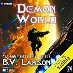 Demon World Audiolibro Por B.V. Larson arte de portada