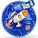Fußball Kinder Größe 4 mit Ballpumpe und Netz - Fussball Kinder Spielball für das Training Drinnen Draußen - Rakete Fußball Spielzeug für 3 4 5 6 7 8 Jahre alt Kinder Junge Mädchen