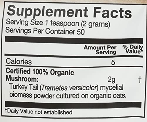 Om Mushroom Superfood Organic Turkey Tail Matrix Powder, 3.5 OZ - Thumbnail 4