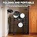 AODSK Electric Drum Set with Quiet Mesh Pads,Electronic Drum for Beginner,USB MIDI,Throne,Headphones,Sticks, Included 15 Kits and 195 Sounds (AED-403-Teenagers Beginners)