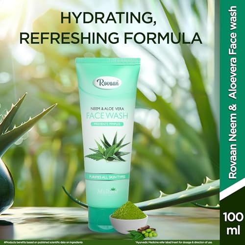 Image of Multani Rovaan Face Wash |For All Skin Type with Neem & Aloe Vera |Get Tan Free Skin Care |100 Ml