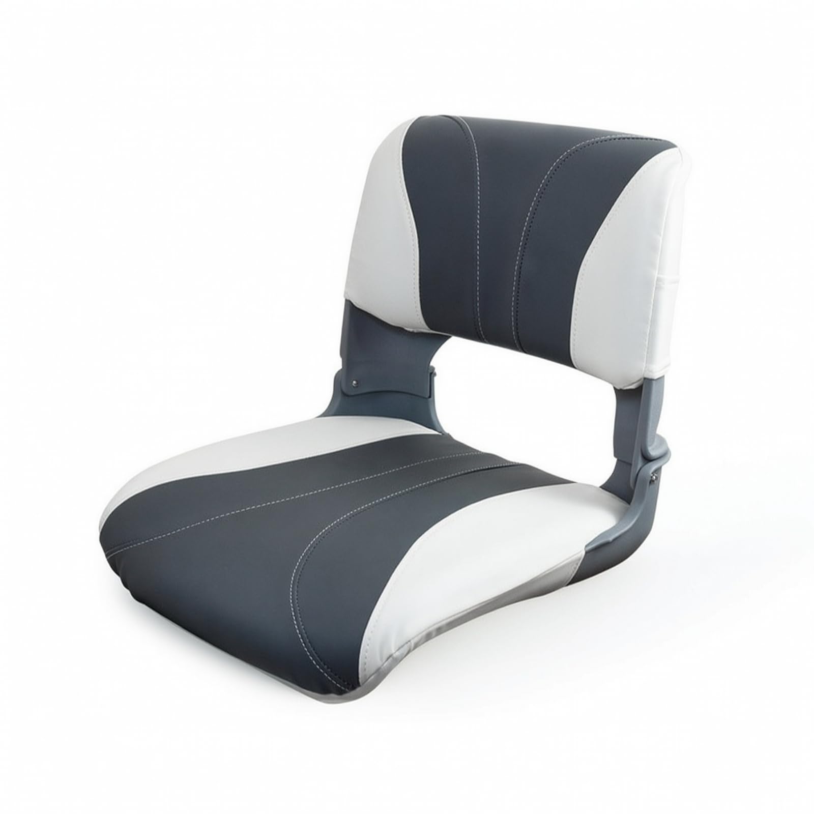 Sedile con Schienale Imbottito Confortevole Sedia da Barca Impermeabile per Pescatori, Yacht, Grigio, Bianco, style to 3