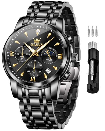 OLEVS Watches for Men Original Chronograph Luxury Business Analog...