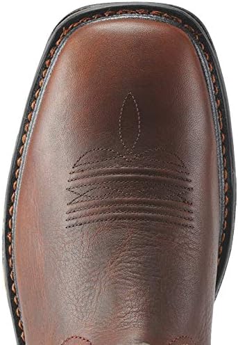 Ariat Mens WorkHog Wide Square Toe Waterproof Steel Toe Work Boot Aged Bark/Black 8 Wide | Image 3