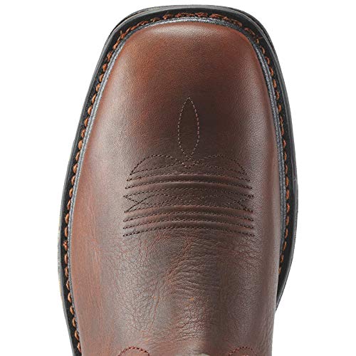 Ariat Men's Workhog Wide Square Toe H2O Steel Toe Work Boot, Aged Bark/Black, 7 D US