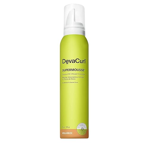 DevaCurl SuperMousse® Volumizador con infusión de aceite de coco, Superfruits, 5 fl. oz. -4.97 oz