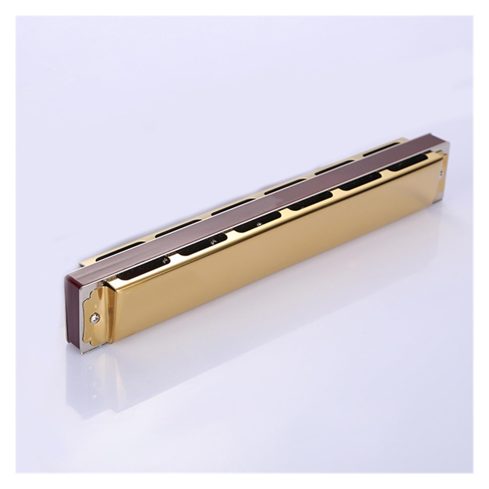 Mundharmonikas 28-Loch-Akzent-Mundharmonika Mit Breitem Spielbereich (Color : Gold)