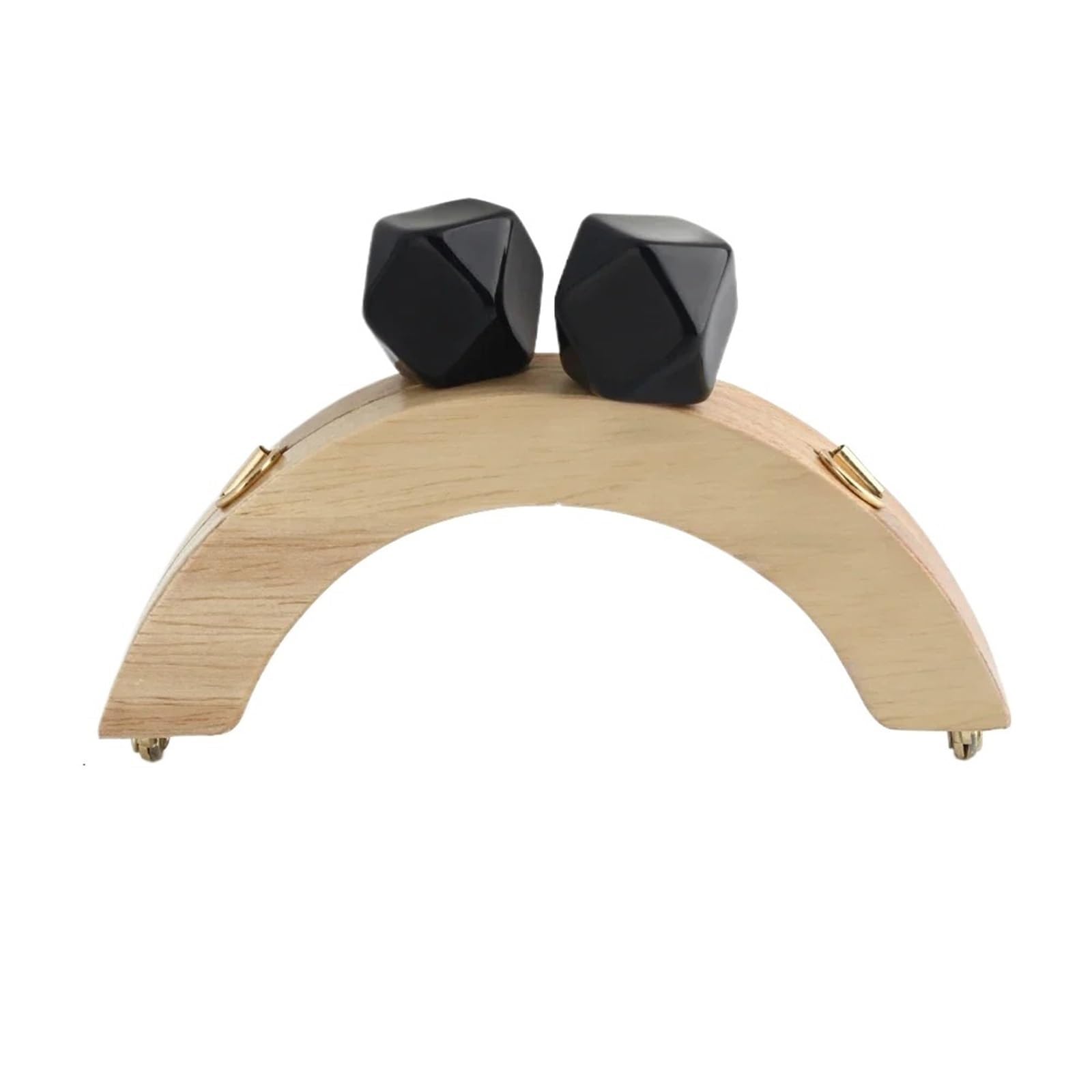 MRKU Asa de Madera para Bolso, Accesorios para Bolsos, Manualidades, Bricolaje, 1 par de Cierres, broches de Beso, Tornillos para Bolsos, Marcos, reemplazo de Carteras, Soportes para Costura