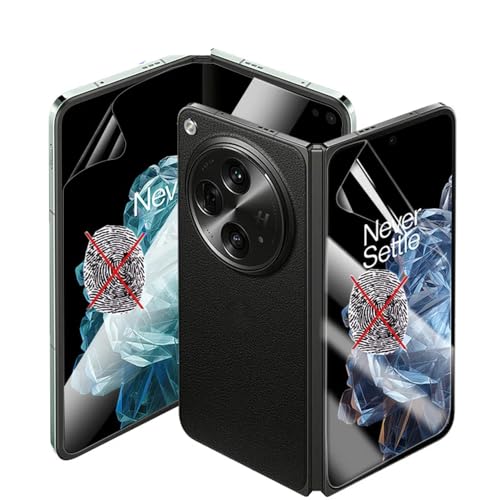 Renwox 2pcs Anti-Fingerprint Matte Hydrogel film for OnePlus Open 7.82 Anti-Glare Transparent Soft TPU Screen Protector Explosion-Proof Fingerprint Unlock Self-Healing Ultra-Thin
