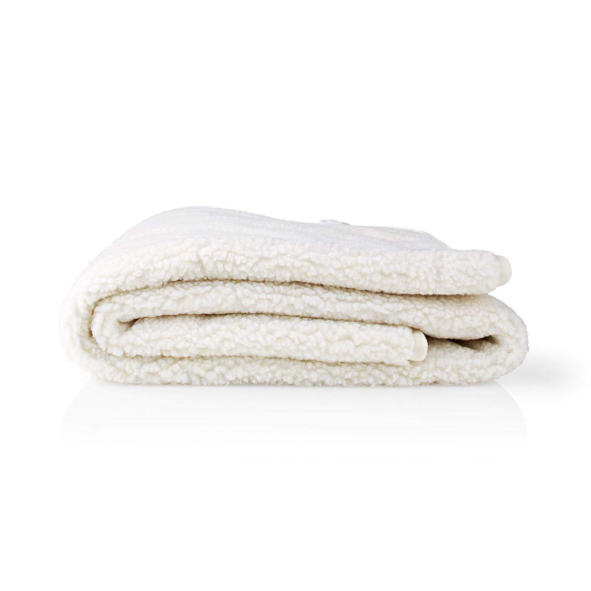 Nedis Couette électrique | sous-Couverture | 150 x 80 cm, 1 personne, 3 réglages de chaleur, lavable, protection contre la surchauffe, polyester/synthétique