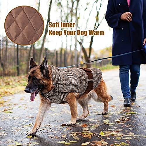 Buddypuppy Hundemantel Winter,Warm Hundejacke Winter für mittlere und große Hunde,Winddicht Hunde Winterjacke mit Verstellbarem Rückengurt & Gurtloch,2XL