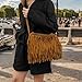 Imagen de AdiStylinno Fringe Crossbody Bolso De Mano para Mujer Grande Borasten para Mujer Bolso de Espalda Multifuncional con Cinturón Tejido Bolso de Cuero Silvestre para Viajes Diarios