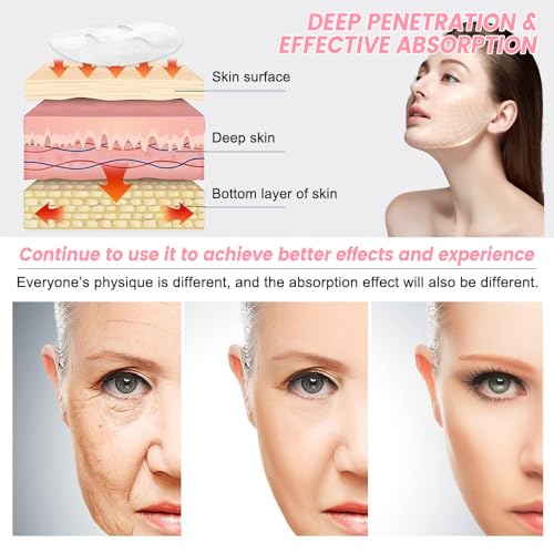 Skinqueen Bio Collagen Face Mask, Bio-Collagen Deep Mask, Pure Collagen Films Korean Deep Hydrating Firming Overnight Hydrogel Maskt - 6pcs - Image 6