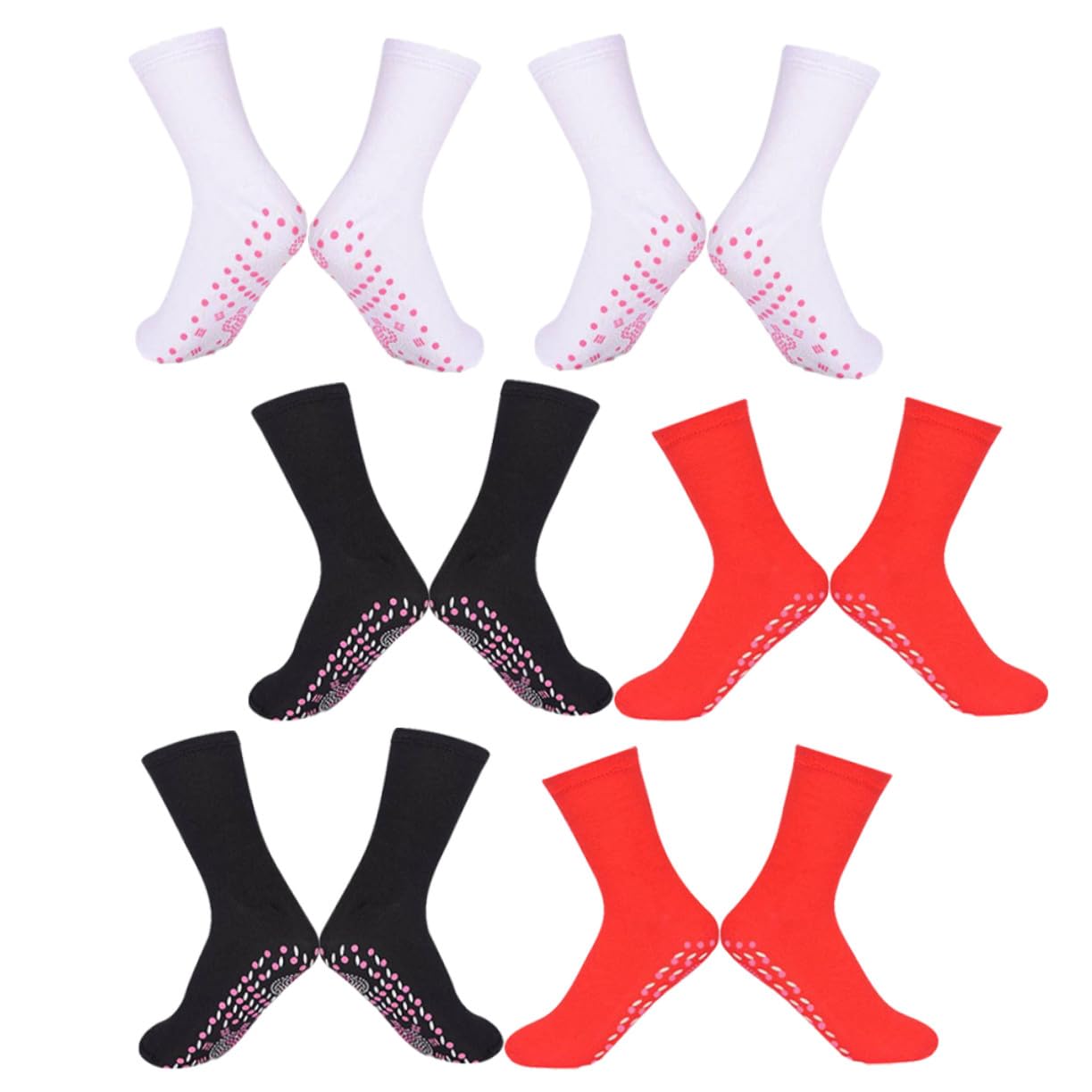 VALICLUD 6 pares Calcetines Térmicos Autocalentables Unisex Invierno Esquí Camping Circulación Cálida Cómoda Ligera