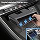 Coleya Mittelkonsole Aufbewahrungsbox Kompatibel mit Audi Q3 F3 2019-2024, Audi Q3 Zubehör Mittelarmlehne Handschuhfach, Audi Q3 F3 Armlehne Organizer Mit Rutschfestermatte (Schwarz)