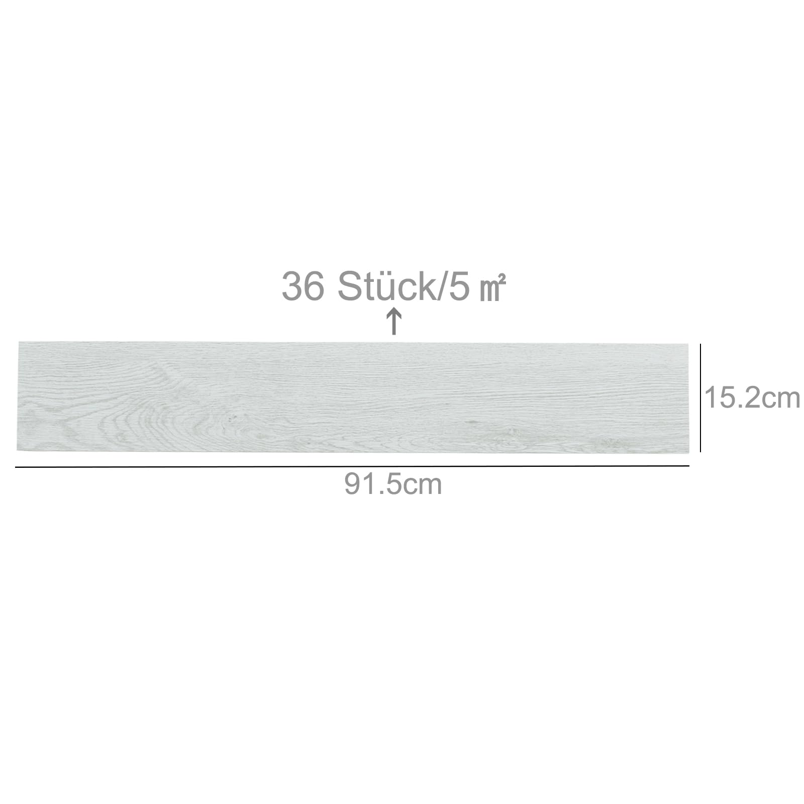 Vinylboden Selbstklebend 5.01m²/ 36Fliesen PVC Bodenbelag Selbstklebend