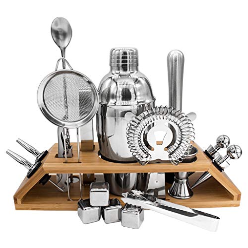 Cocktail shaker set 17 pcs et ses accessoires en pierre de bar - 2