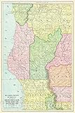 Historic Map - Del Norte, Trinity, Humboldt and Part of Siskiyou, Shasta, Glenn, Tehama, Colusa,...