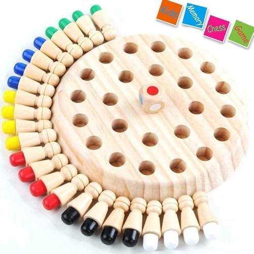 Image of Hop N Play Wooden Memory Match Stick Chess Game Board Game | BLOWEST | Colorful | Early Educational Toys Gifts for Boys, Brain Games | Kids