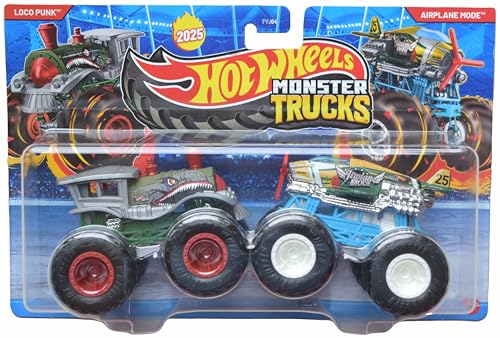 Hot Wheels Monster Trucks Loco Punk vs Airplane Mode 1:64 miniatura 1