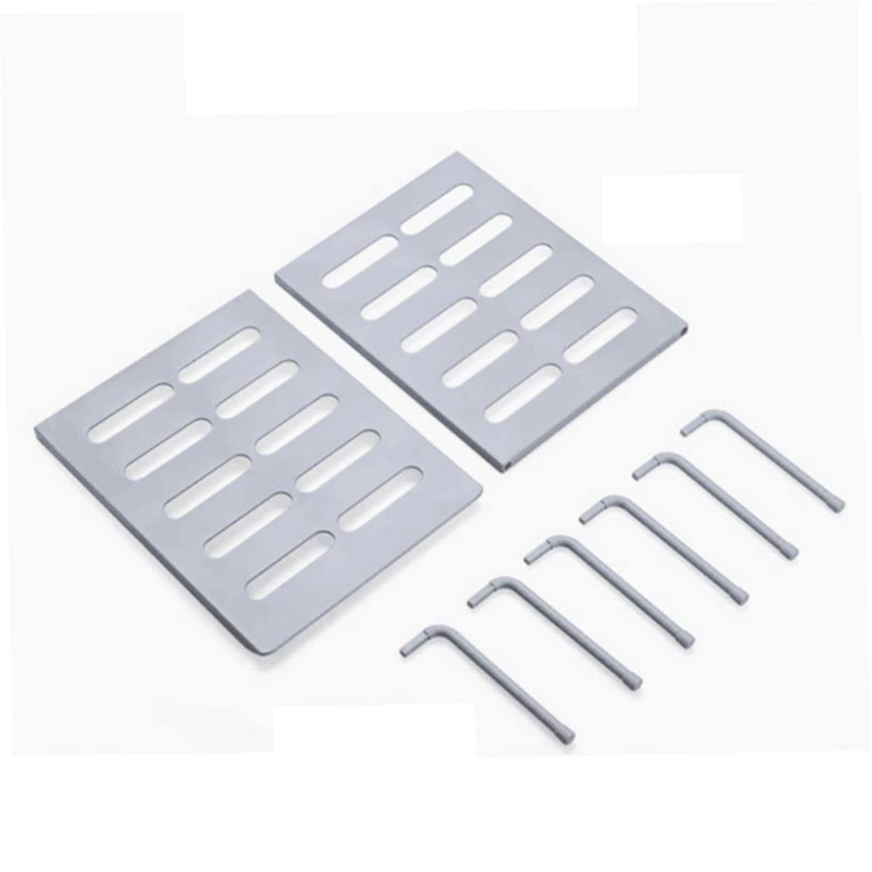 Vaguelly 2pezzi Scaffale Portaoggetti Da Cucina in Plastica Ripiano Strati Per Pentole Scaffale Bianco e Grigio Per Cucina Ufficio e Ristorante