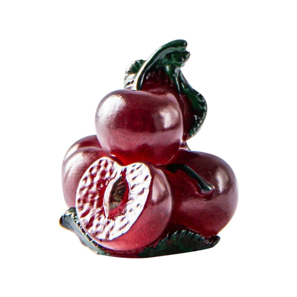 ENGENDER Kung Fu Tea Pet Resin Cherry Ornaments Fruit Desktop Decoration Color Changing Tea Pet Meditation Home Furnishings