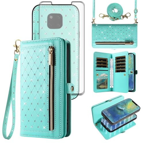 Étui pour Huawei Mate 20 Pro avec coque magnétique amovible et dragonne