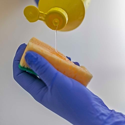 Miniatura 10 de ForPro - Guantes desechables de nitrilo resistentes a productos químicos, sin polvo, sin látex, no estériles, seguros para alimentos, 4 mil, azul,