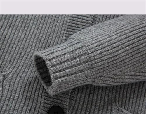 Men's Cardigan Sweater Casual V-Neck Long Sleeve Simple Solid Color Knitted Sweaters4