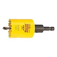 Vista 18 de Starrett HSS BI-Metal, Sierra perforadora de corte profundo con eje, 3/4 pulg - 19 mm diámetro
