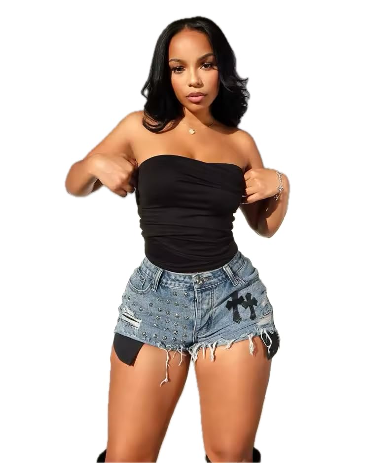 Pantalones cortos desgastados Devotion vaqueros estilo casual