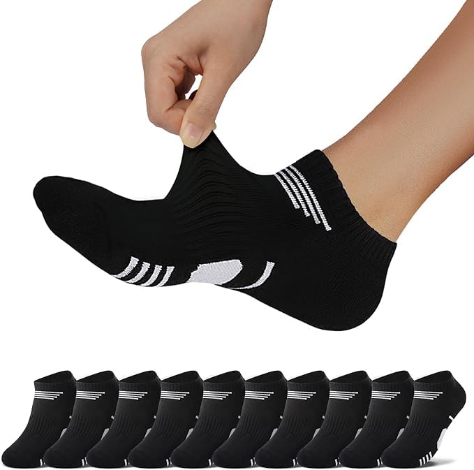 NUOZA 10 Paar Sneaker Socken Herren Damen Kurze Baumwolle Sportsocken Halbsocken Herrensocken Laufsocken Atmungsaktive Größe 35-50