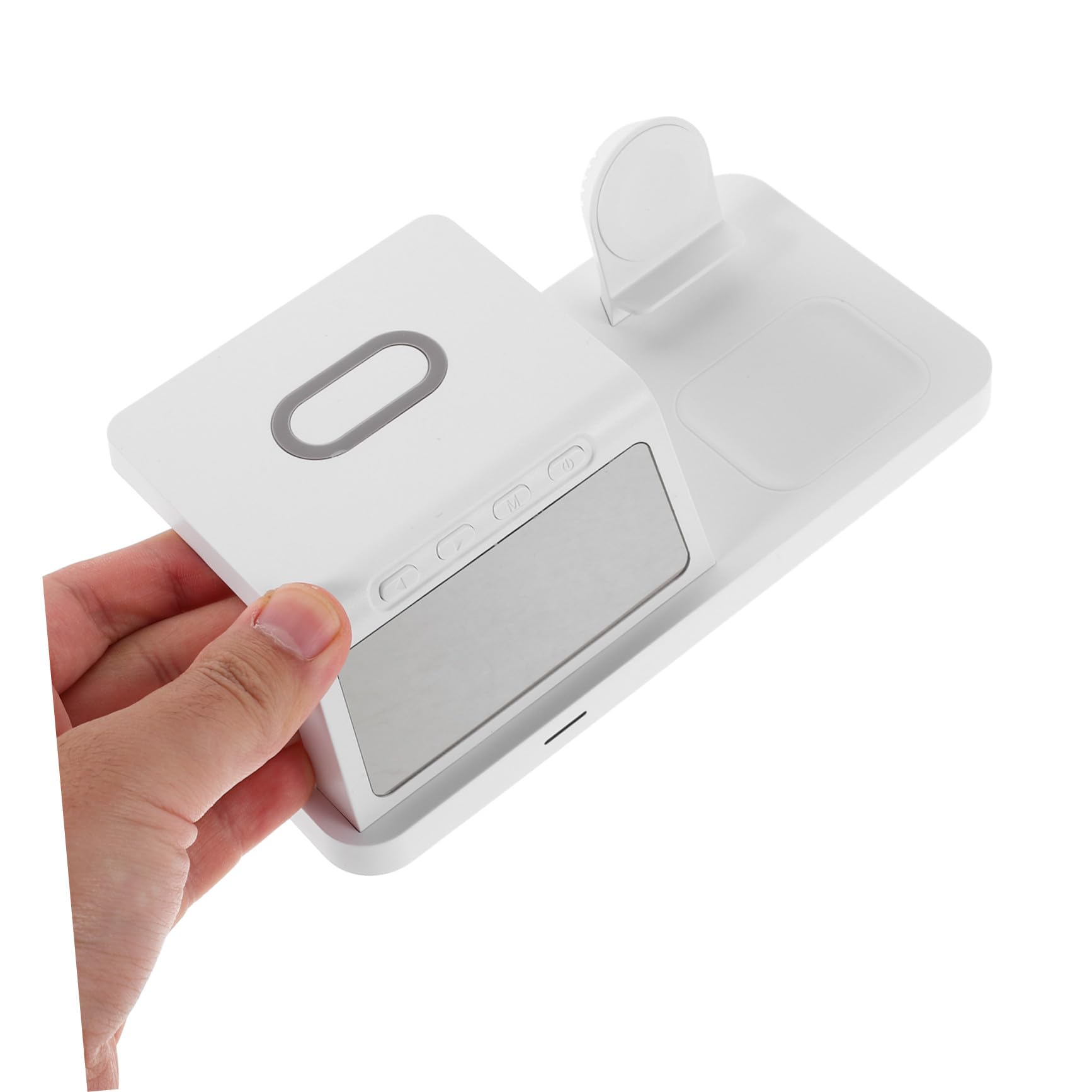 Gadpiparty 15w Caricatore Wireless con Orologio Stazione di Ricarica Supporto per Ricarica Wireless Rapida da Compatibile con Vari Dispositivi Design Moderno per Comodino o Ufficio
