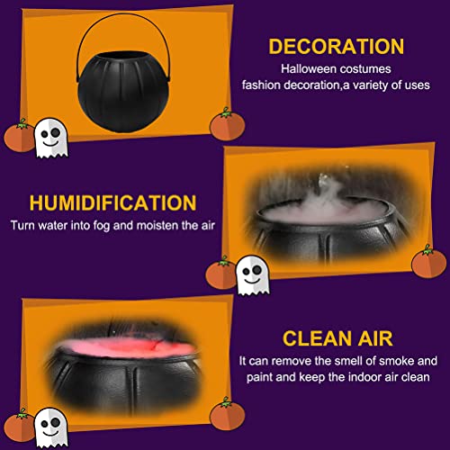 Fog Maker Halloween Halloween Witch Cauldron Fog Machine Fog Maker LED Mist Maker Spray Decoration for Halloween Party (A) miniatura 5