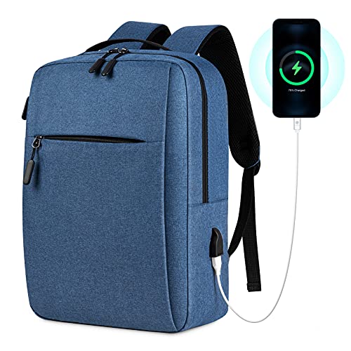 Travel Laptop Backpack,Business Anti Theft Slim Durable Laptops Backpack with USB Charging Port,College School Computer Bag Gifts for Men & Women Fits 15.6 Inch Notebook,mothers day gifts(Blue)