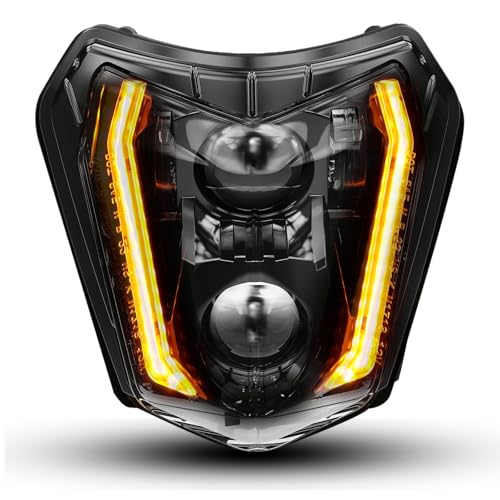 BICYACO Dirt Bike Headlight 66W 3000LM LED with Turn Signal