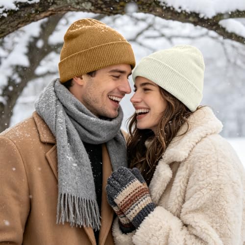 Image of ZOORON Beanie for Men Women Slouchy Winter Beanie Hats Cuffed Skull Caps