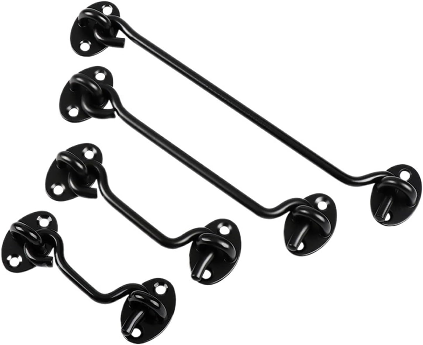 Door and Window Hook, Stainless Steel Window Lock with Safety Switch Compartment Window Hook Door Eye Lock Buckle with Screws(Sliver-3 inch)