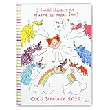 グリーティングライフ ココちゃん 手帳 2026年 A6 ウィクリー ソフトカバー ユニコーン CD-1384-RY (2026年1月始まり)