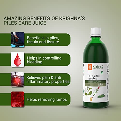 Image of KRISHNA'S HERBAL & AYURVEDA Piles Care Juice - 1000 Ml, Ayurvedic Piles Care Expert, Goodness Of Chitrak Mool, Bachh, Kutaj, Bilav & 6 Other Herbs