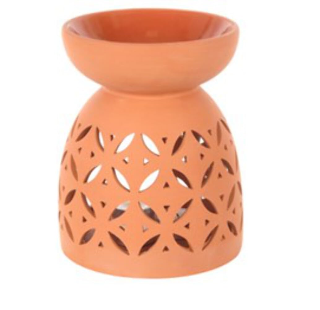 Grand brûleur à huile terracotta, idée cadeau déco pour la maison