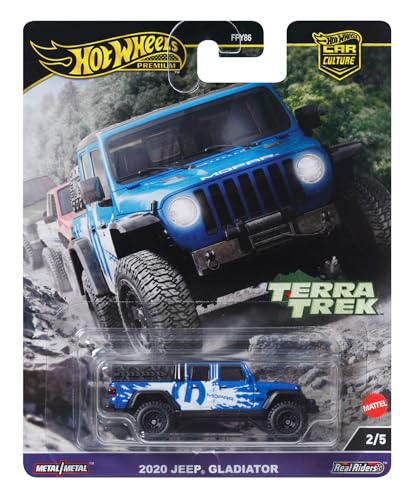 Hot Wheels Premium Car Culture Collectible Toy Car, 1:64 Scale Die-Cast Jeep Gladiator, Terra Trek Vehicle with Real Riders Tires - image 6