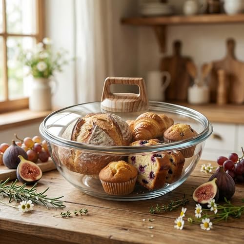 Tazón mezclador de vidrio 3.2 QT con tapa miniatura 4