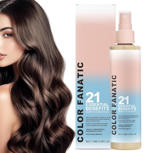 Spray fijador, spray protector de calor sin enjuague, fórmula multitarea con control de encrespamiento, regalo creativo, defensa contra el calor , 114 ml, para el cuidado del cabello en el hogar