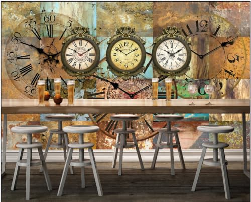 Papier peint rétro rouille pour décorer un restaurant occidental ou bistrot café - 3