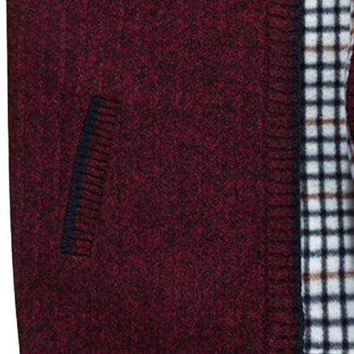 Mens Full Zip Knitted Vest Slim Fit Warm Sleeveless Cardigan Knit Stand Collar Sports Vest4