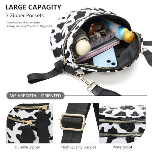 Emmafy Crossbody Bags for Women with Small Bag, Emmafy Gofree the Roomiest Crossbody Bag, Checkered/Solid Adjust Waterproof3