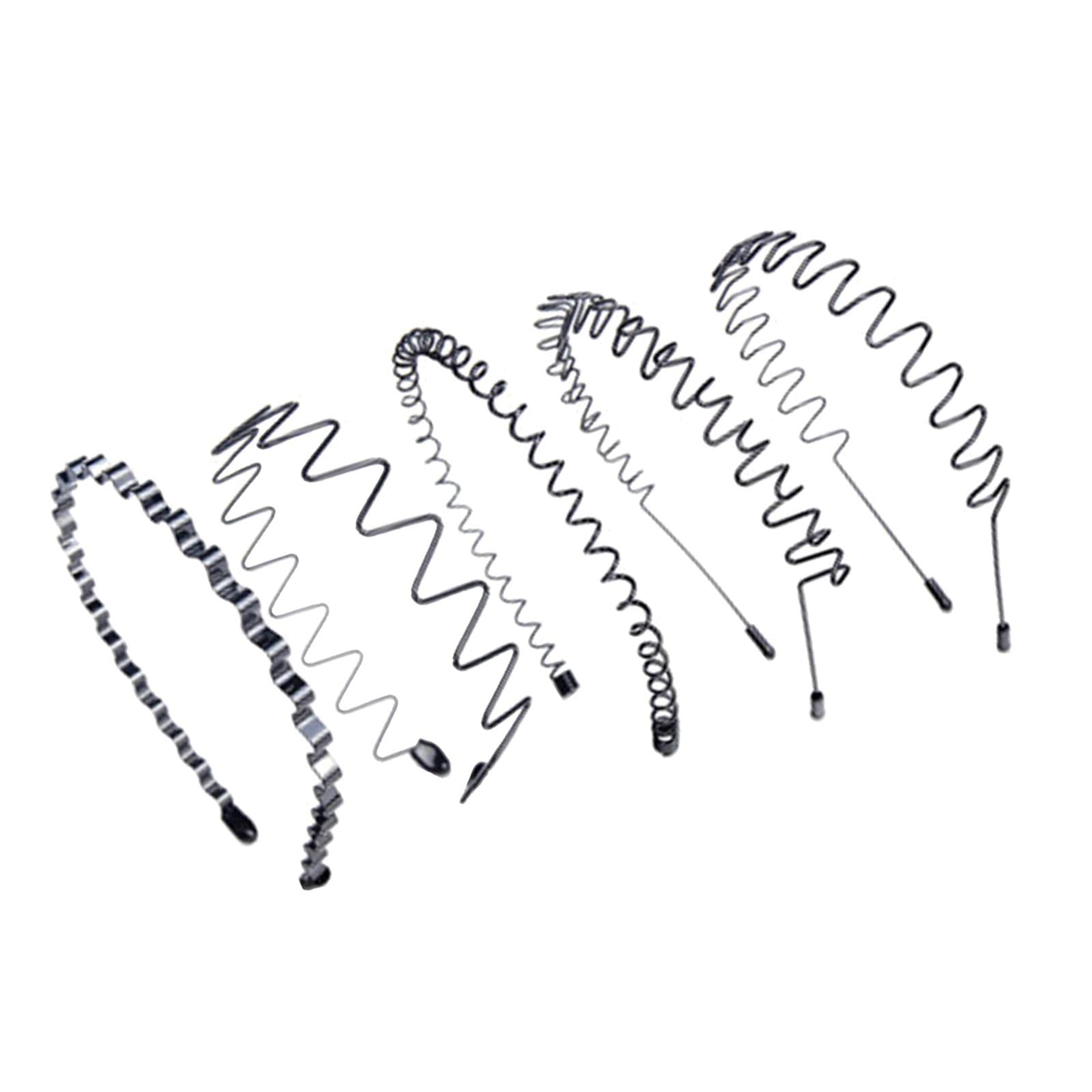 fashionable hair Headband Mixed Styles Wave Hair Hoop Sports for Women Men 5pcs-image-18